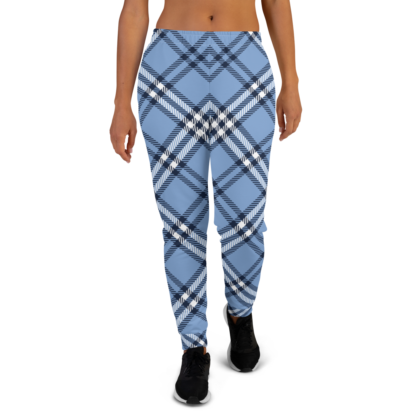 Women's Joggers - Blue Tartan