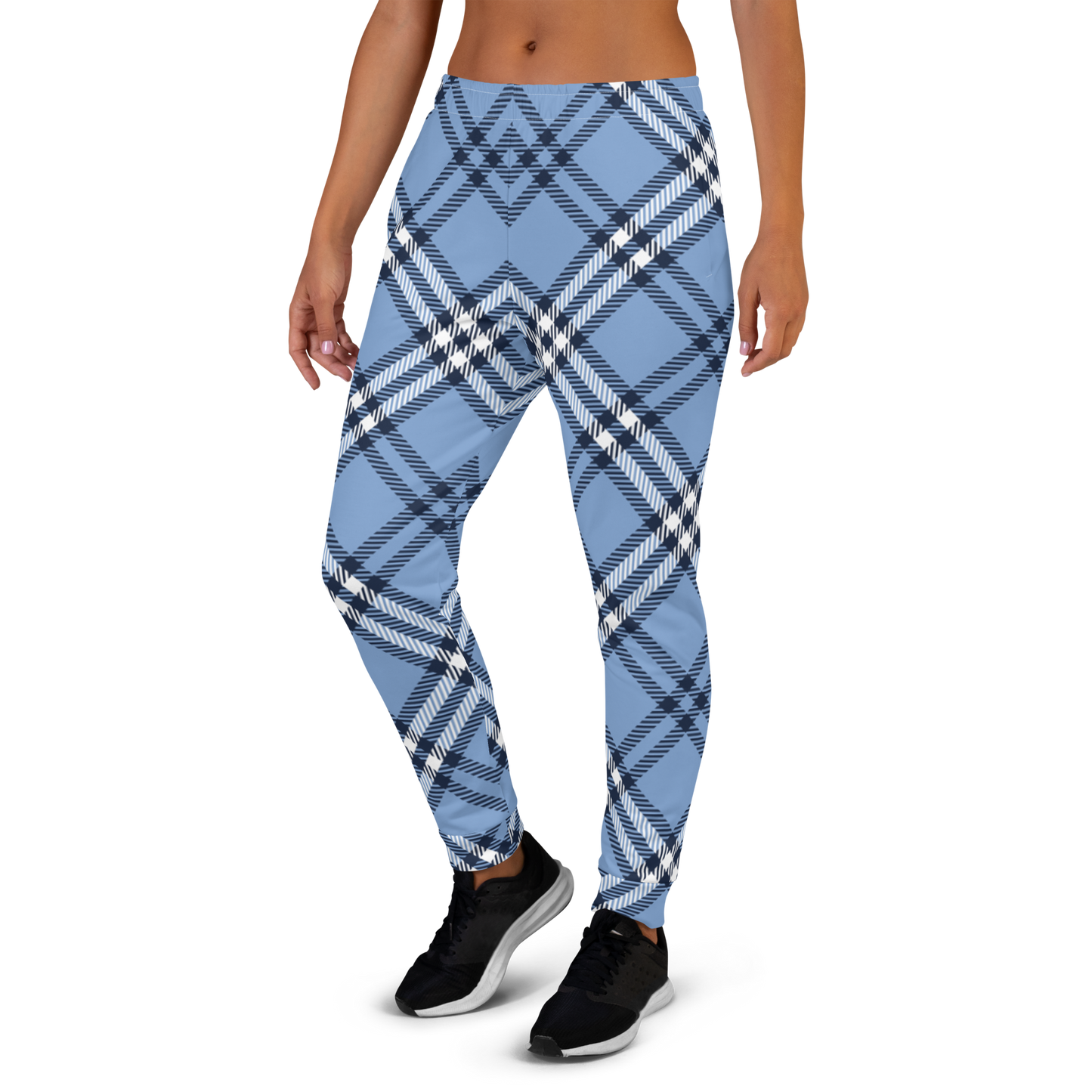 Women's Joggers - Blue Tartan