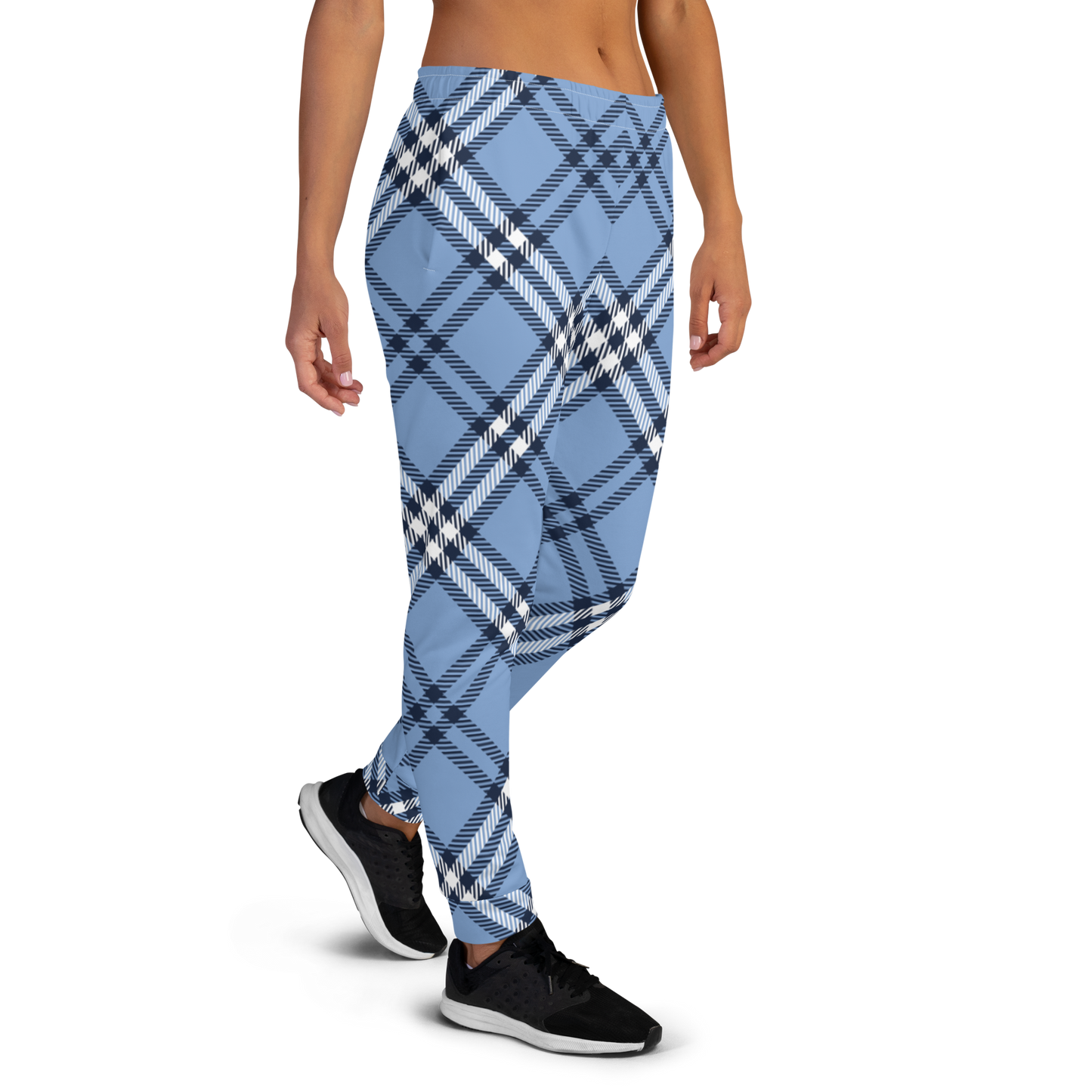 Women's Joggers - Blue Tartan