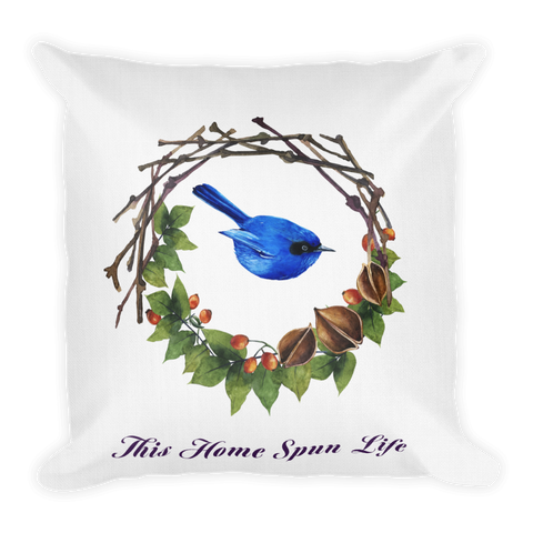 Premium Accent Pillow - Bluebird