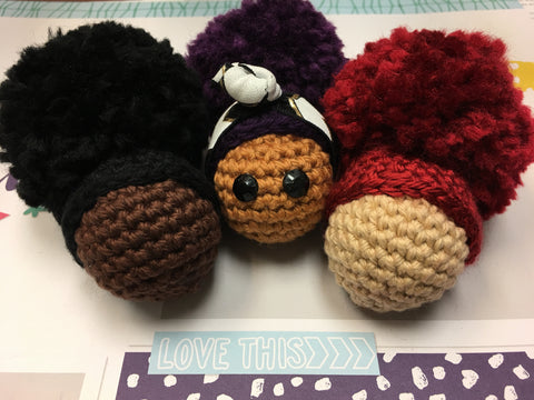 Afropuff Keychain