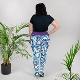 Plus Size Yoga Leggings - Purple Swirl