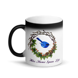 Glossy Black Magic Mug - Bluebird